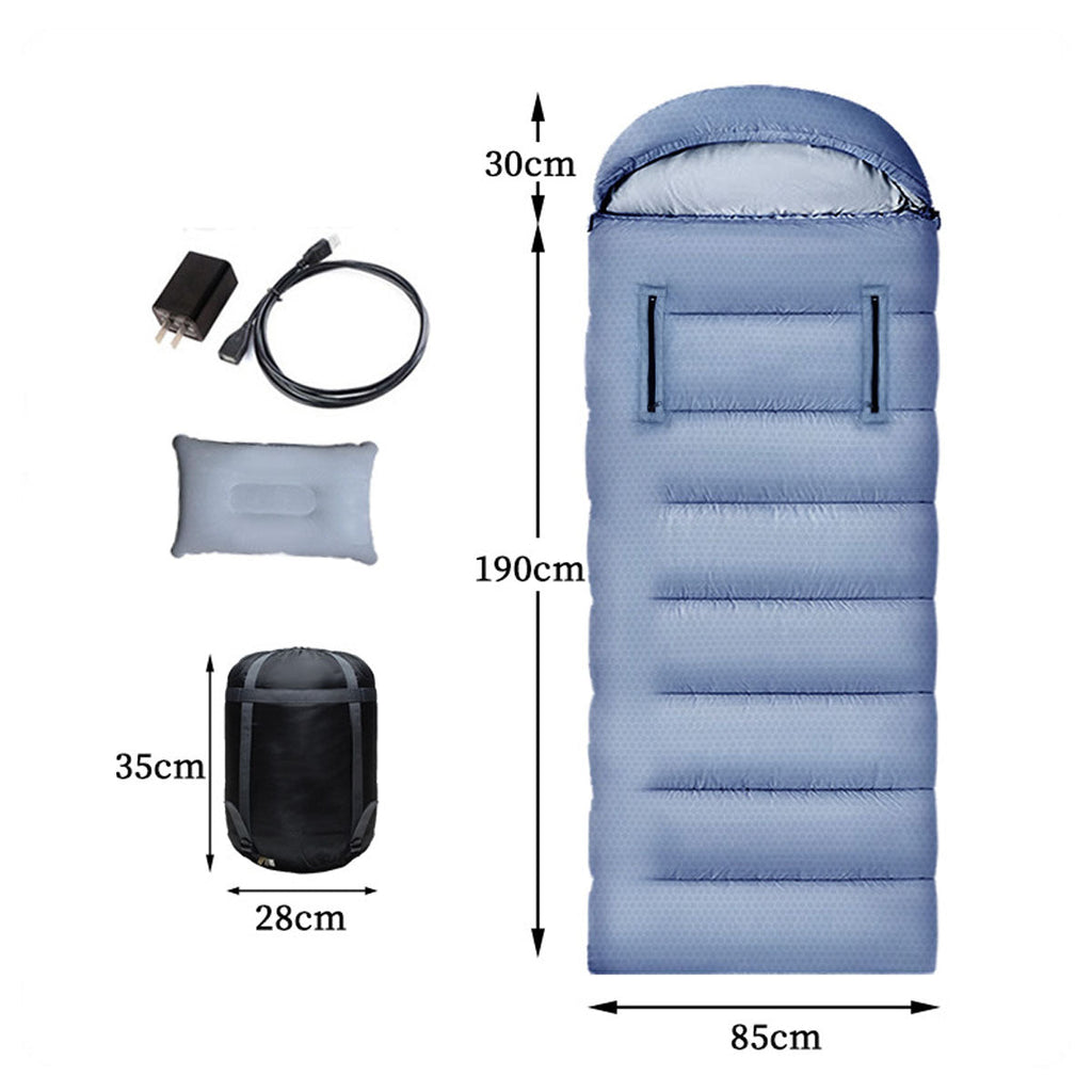 Winter Camping Sleeping Bag with USB Heating Feature - Souliia