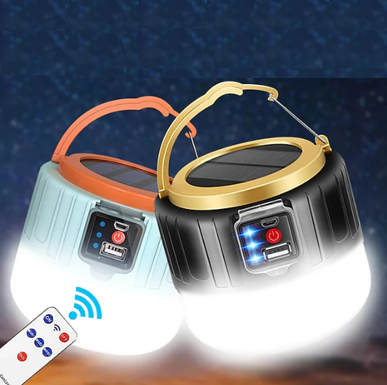 Remote-Controlled Solar-Powered Lantern for Camping Tents - Souliia