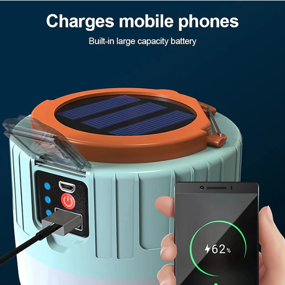 Remote-Controlled Solar-Powered Lantern for Camping Tents - Souliia