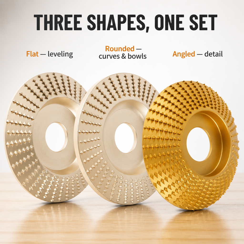 SculptEdge — Carve, Round & Shape Wood in One Pass on the Grinder You Own - Souliia