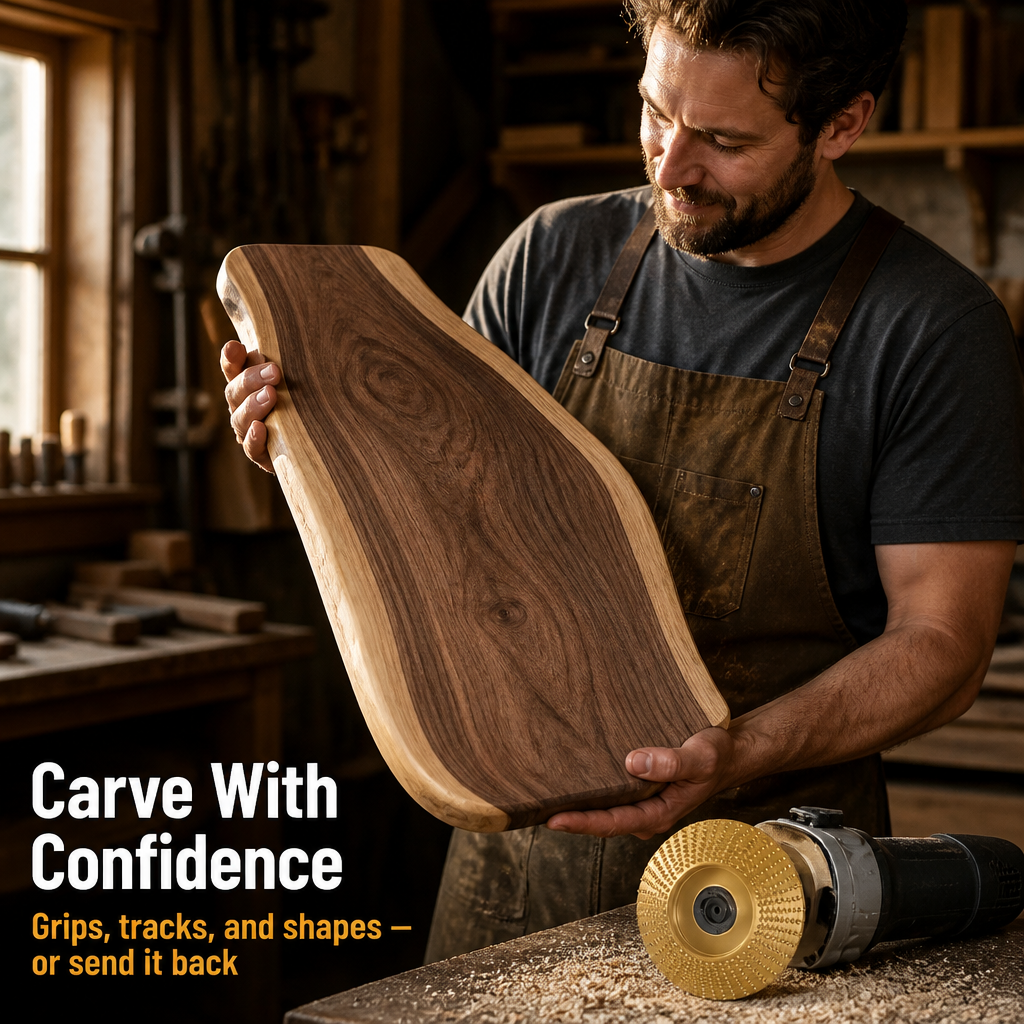 SculptEdge — Carve, Round & Shape Wood in One Pass on the Grinder You Own - Souliia