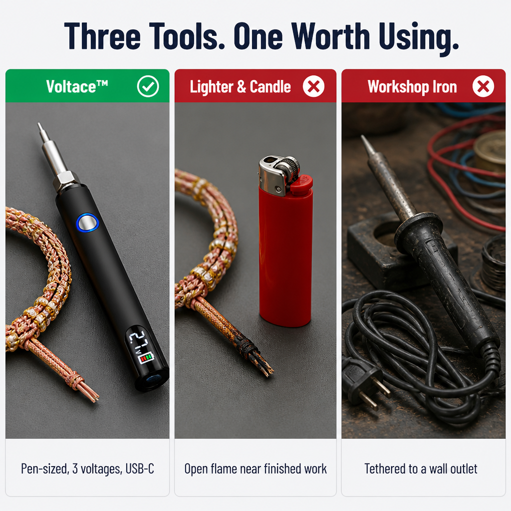 Voltace — Seal Bracelet Cords & Solder Wires Without the Lighter Mess - Souliia
