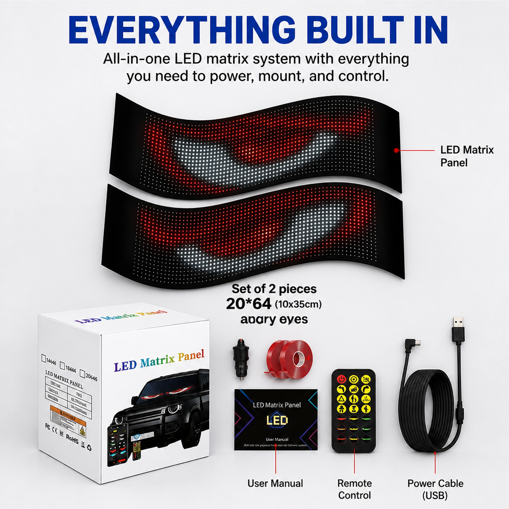 Vyzora Matrix LED Screen — Make Your Ride Impossible to Ignore, Anytime, Anywhere - Souliia