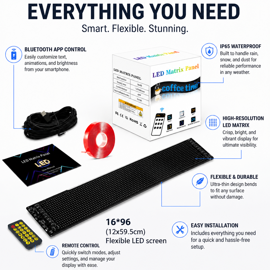 Vyzora Matrix LED Screen — Make Your Ride Impossible to Ignore, Anytime, Anywhere - Souliia