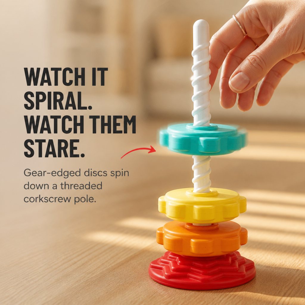 TwirliPlay — Spin Rainbow Discs Down a Spiral Pole Toddlers Can't Put Down - Souliia