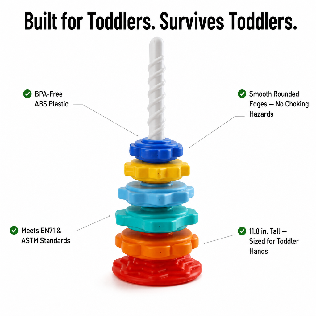 TwirliPlay — Spin Rainbow Discs Down a Spiral Pole Toddlers Can't Put Down - Souliia