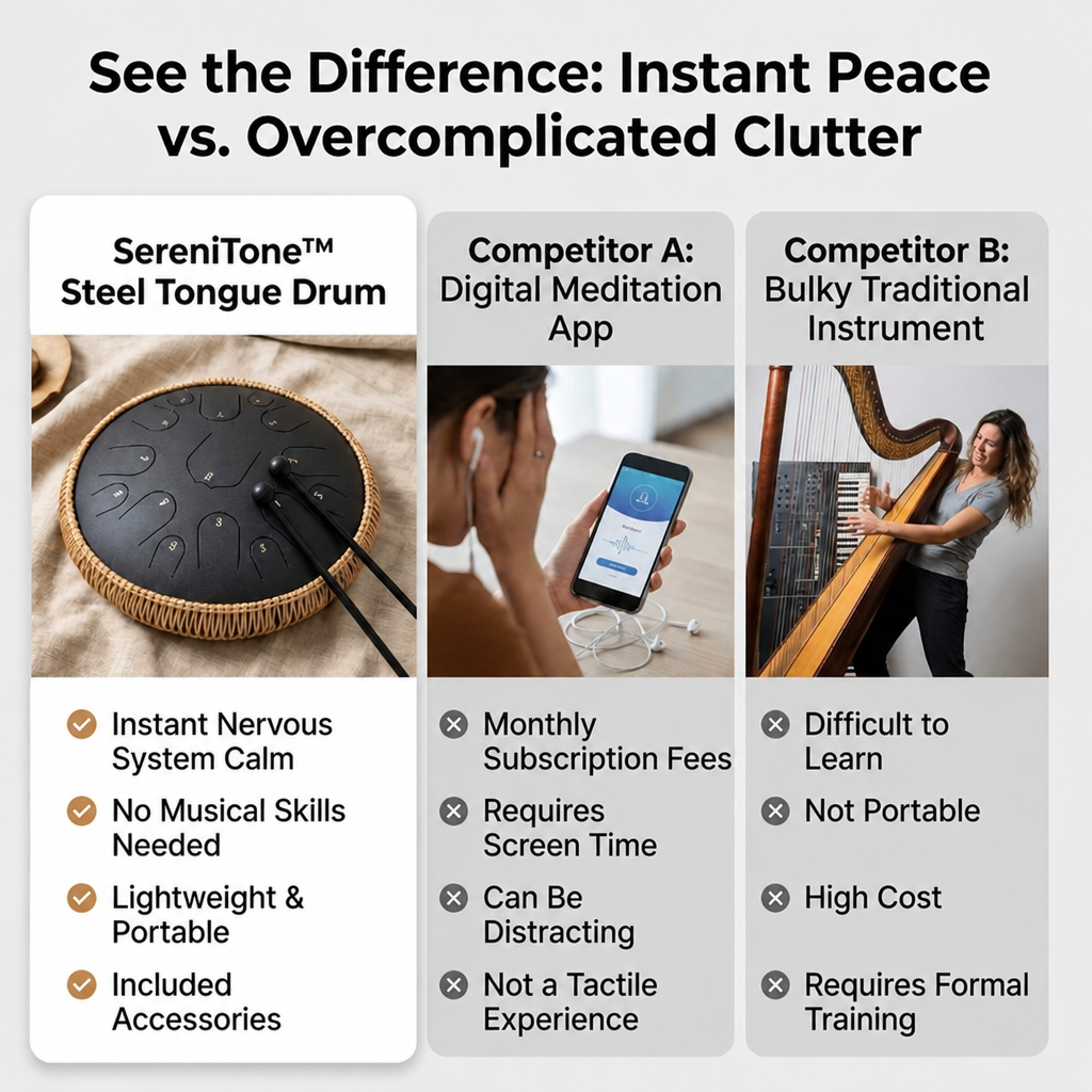 SereniTone Steel Tongue Drum — Instantly Melt Stress and Unlock Your Creative Flow - Souliia
