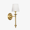 Rowan Fabric Shade Wall Sconce in Antique Copper - Vintage Luxury Light for Interiors | Souliia