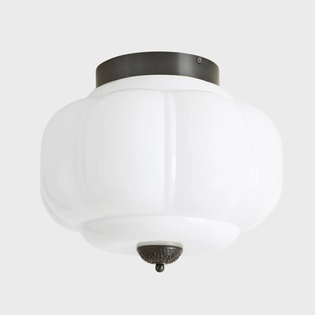 Retro Milk Semi Flush Mount Eloise Ceiling Light | Souliia