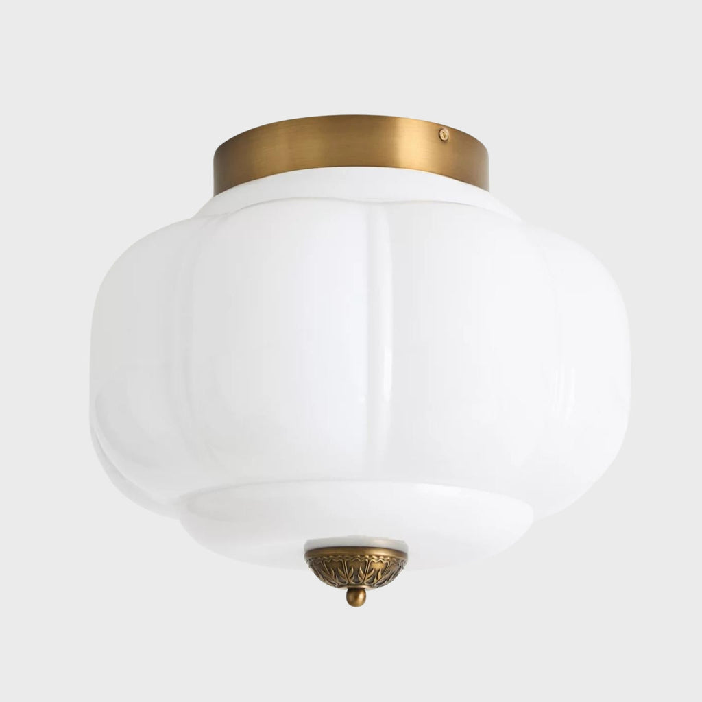 Retro Milk Semi Flush Mount Eloise Ceiling Light | Souliia