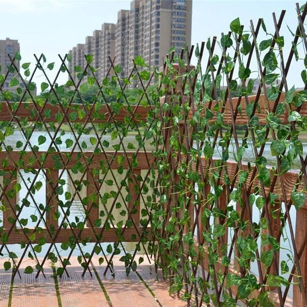 Ausziehbarer künstlicher Gartenzaun — realistische, UV-geschützte Sichtschutzwand