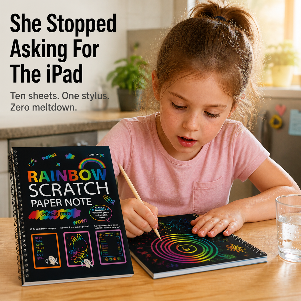 VividDreams Scratch Art Notebook — Trade Screen Time For Quiet, Mess-Free Rainbow Hours - Souliia