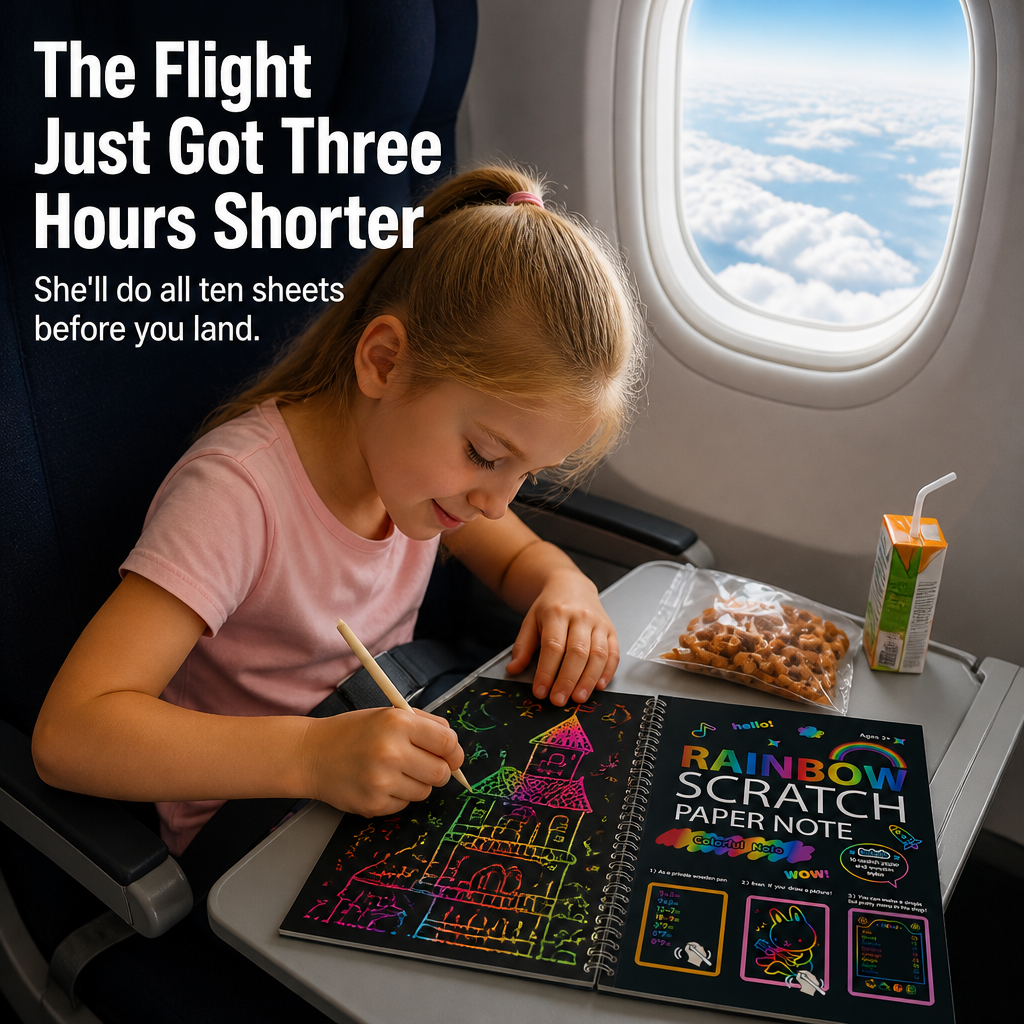 VividDreams Scratch Art Notebook — Trade Screen Time For Quiet, Mess-Free Rainbow Hours - Souliia