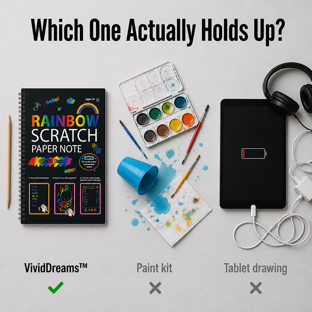 VividDreams Scratch Art Notebook — Trade Screen Time For Quiet, Mess-Free Rainbow Hours - Souliia