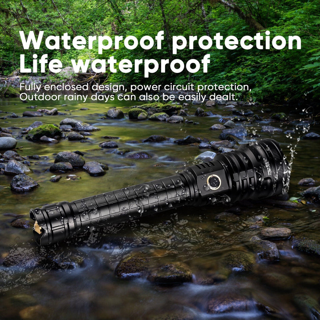 USB Rechargeable Tactical Flashlight with XHP90 LED Technology - Souliia