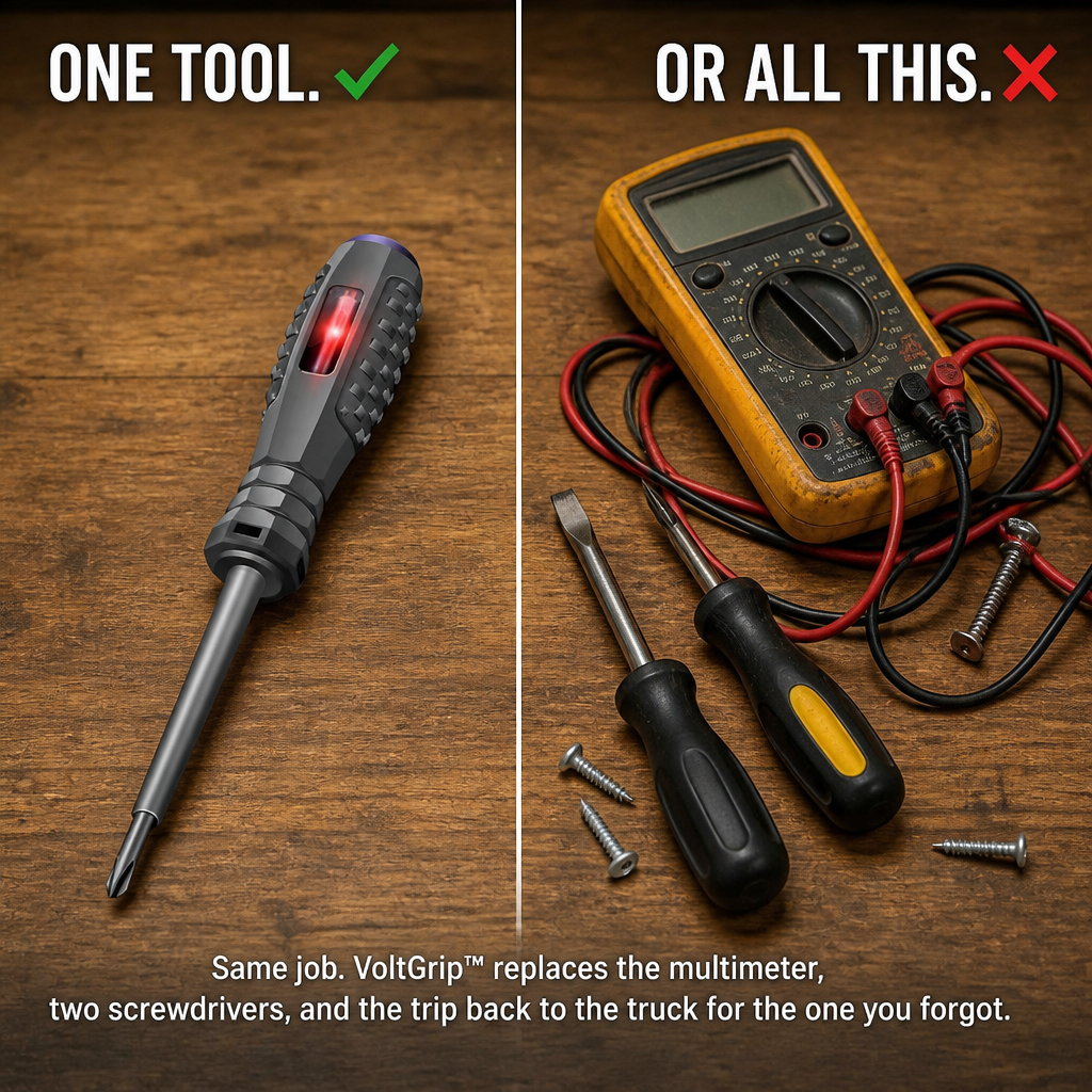 VoltGrip — Drive Screws and Spot Live Wires With One Pocket Tool - Souliia