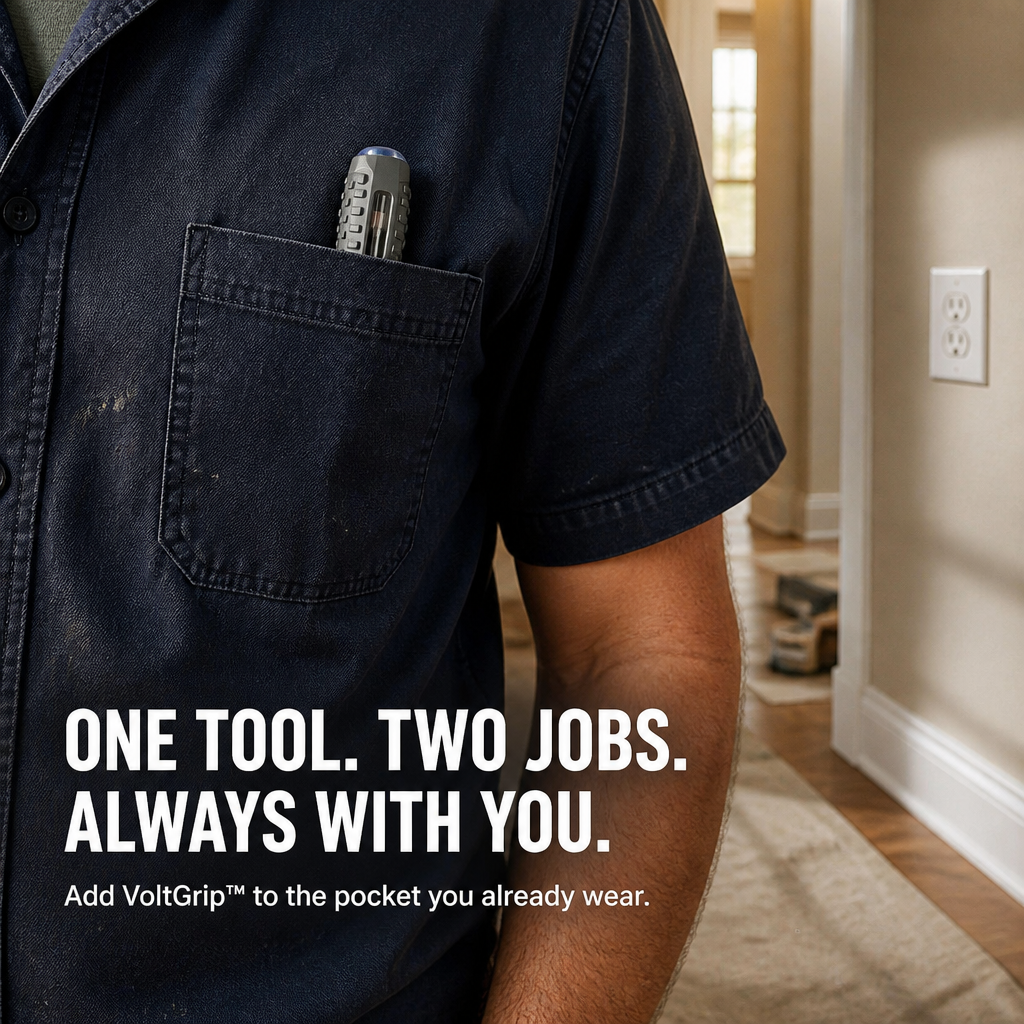 VoltGrip — Drive Screws and Spot Live Wires With One Pocket Tool - Souliia