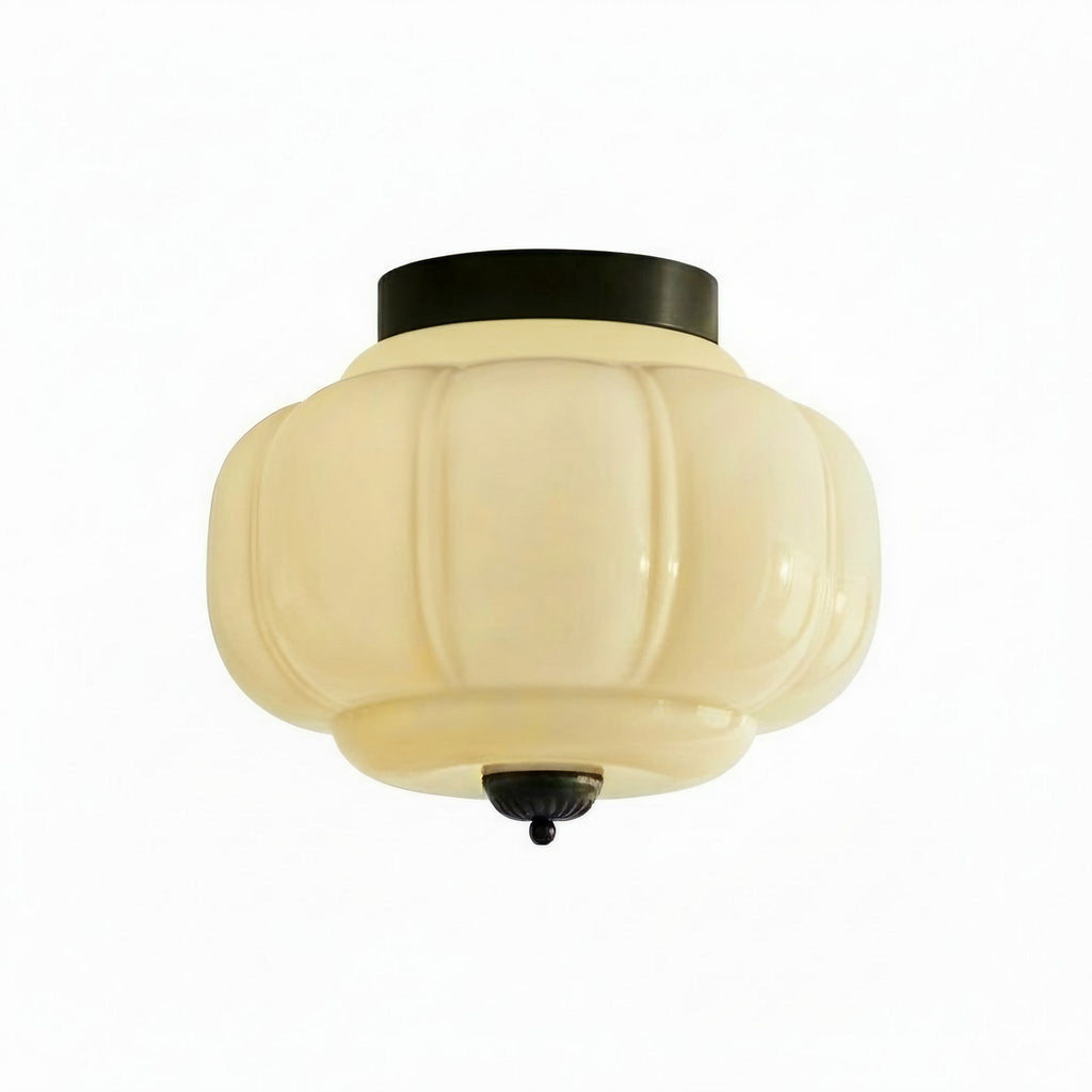 Retro Milk Semi Flush Mount Eloise Ceiling Light | Souliia