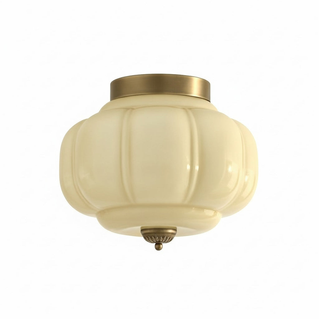 Retro Milk Semi Flush Mount Eloise Ceiling Light | Souliia