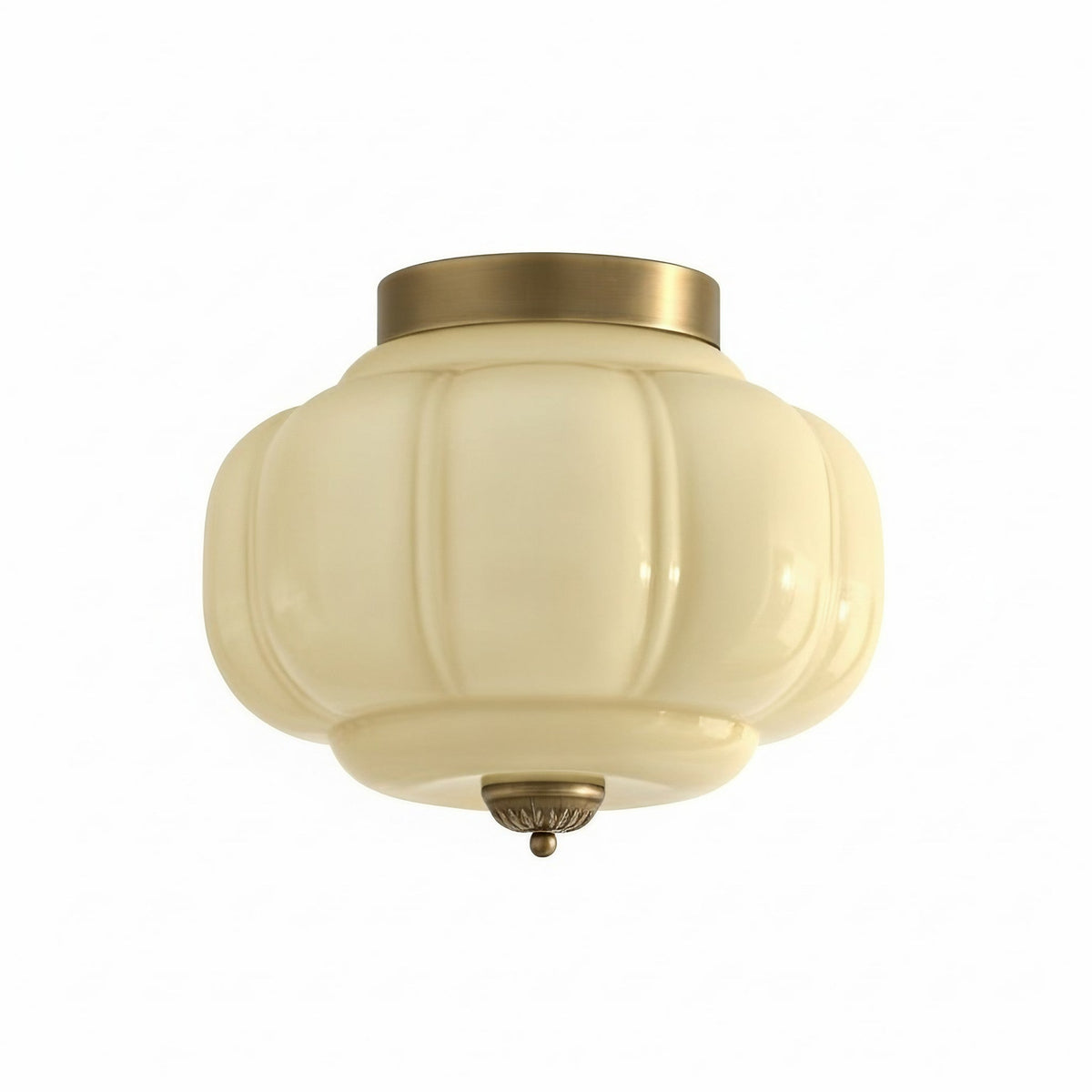 Retro Milk Semi Flush Mount Eloise Ceiling Light | Souliia