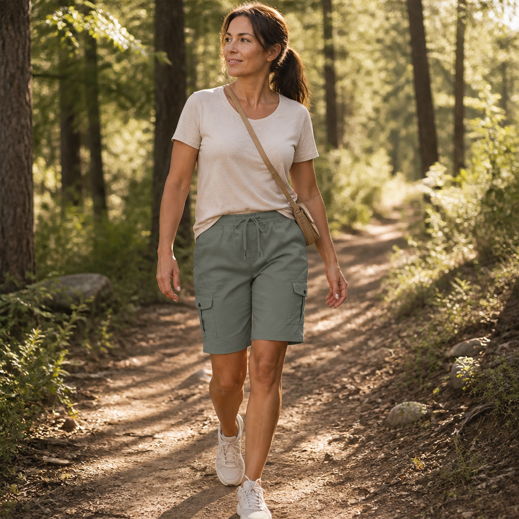 VentureLux – Quick-Dry Bermuda Cargo Shorts with UPF 50 Sun Protection - Souliia