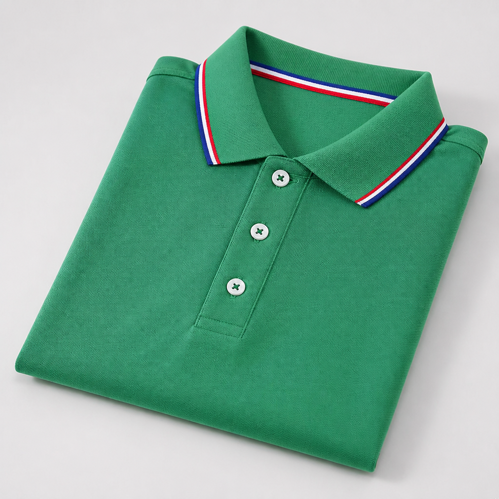 ValorCore – Knitterfreies klassisches Poloshirt-Set mit charakteristischem gestreiftem Kragen – Souliia
