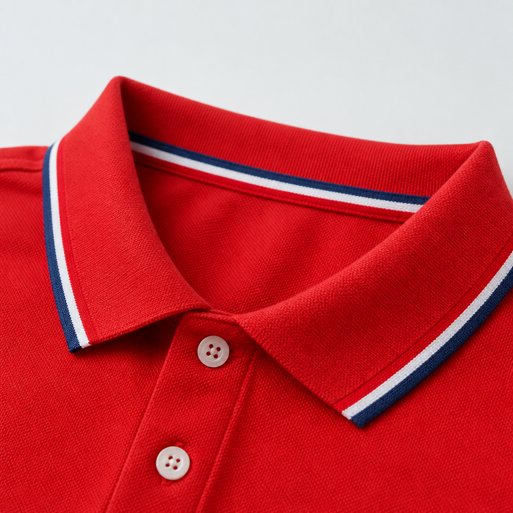 ValorCore – Knitterfreies klassisches Poloshirt-Set mit charakteristischem gestreiftem Kragen – Souliia