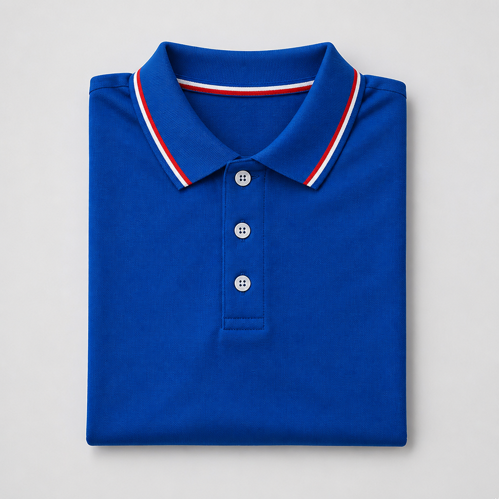 ValorCore – Knitterfreies klassisches Poloshirt-Set mit charakteristischem gestreiftem Kragen – Souliia